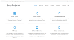 Desktop Screenshot of glassspecialist.com.au